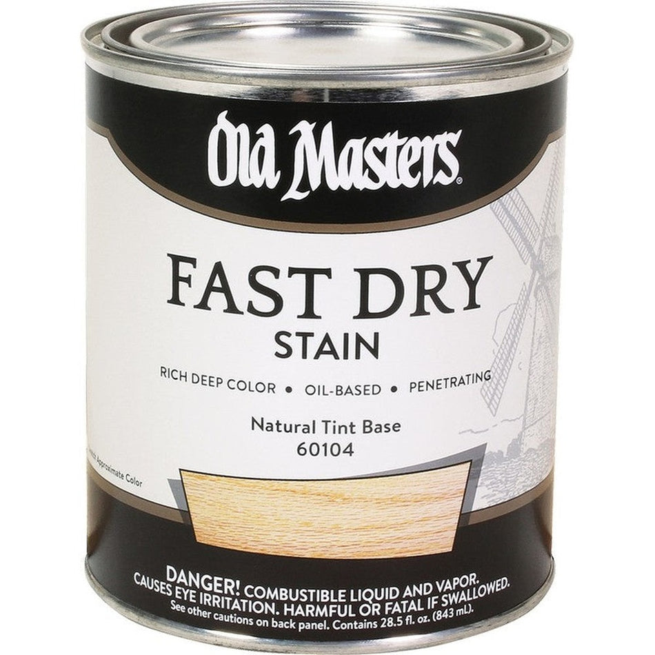 Old Masters 60104 Fast Dry Stain, 1 Quart, Natural Tint Base