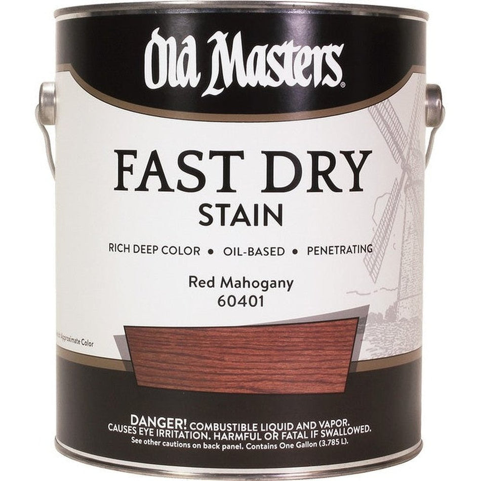 Old Masters 60401 Fast Dry Stain, 1 Gallon, Red Mahogany