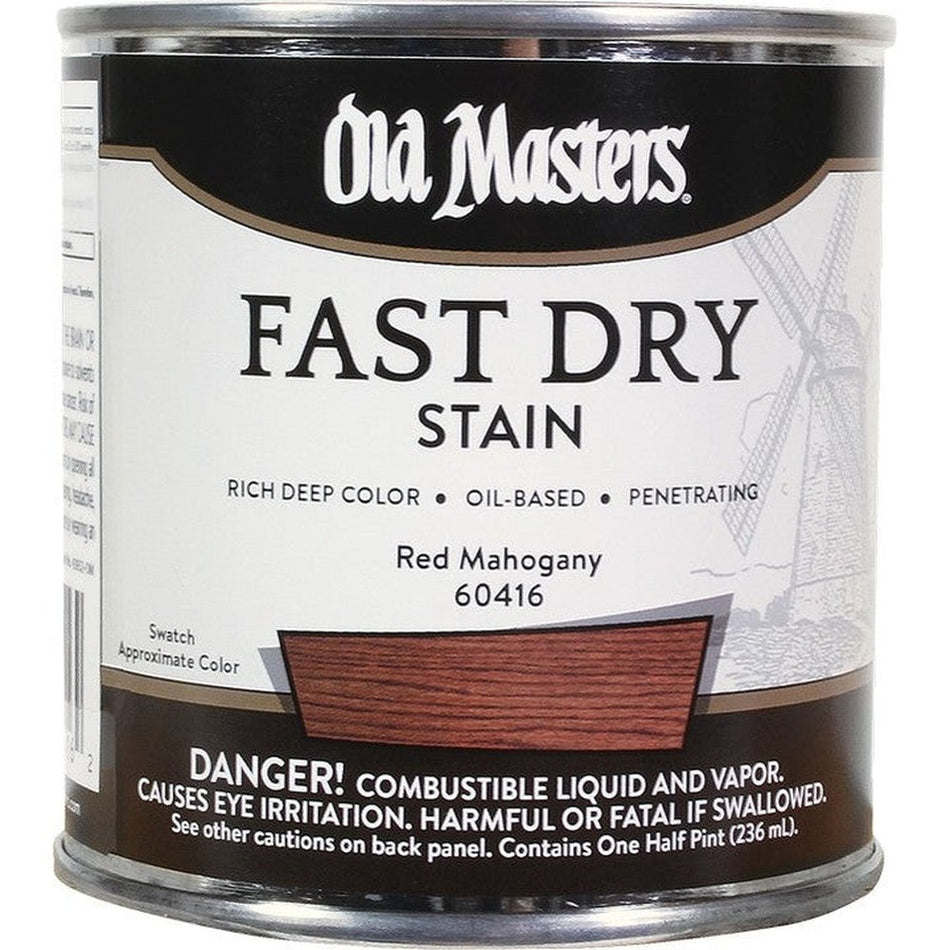 Old Masters 60416 Fast Dry Stain, Half Pint, Red Mahogany
