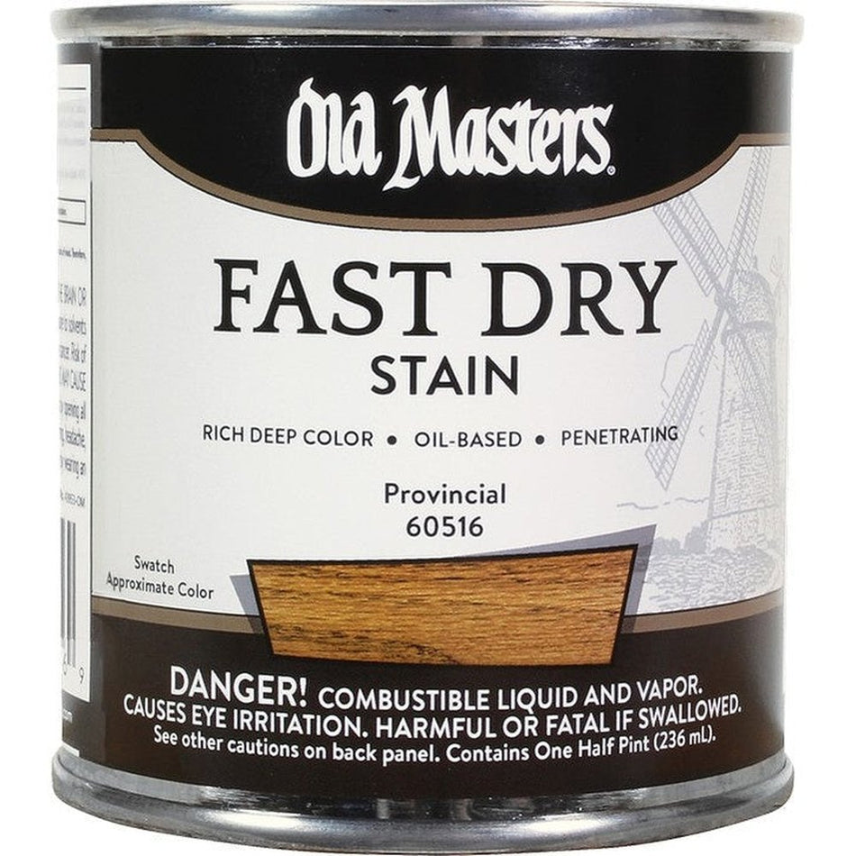 Old Masters 60516 Fast Dry Stain, Half Pint, Provincial