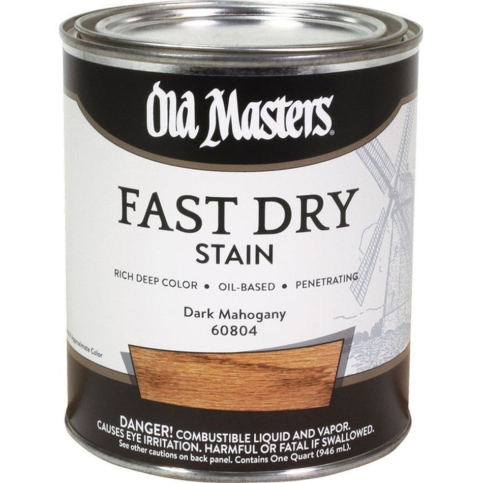 Old Masters 60804 Fast Dry Stain, 1 Quart, Dark Mahogany