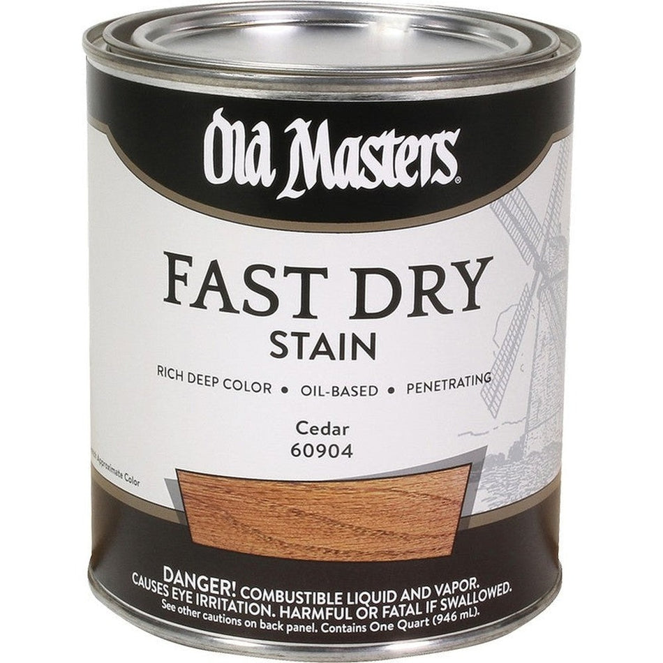 Old Masters 60904 Fast Dry Stain, 1 Quart, Cedar
