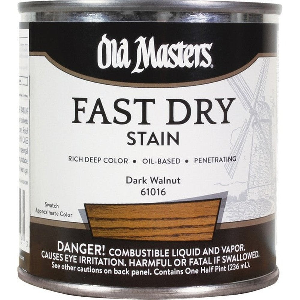 Old Masters 61016 Fast Dry Stain, Half Pint, Dark Walnut