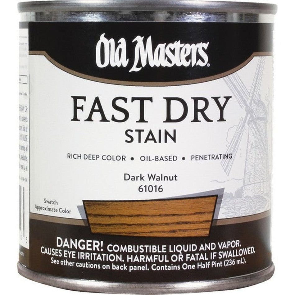 Old Masters 61016 Fast Dry Stain, Half Pint, Dark Walnut