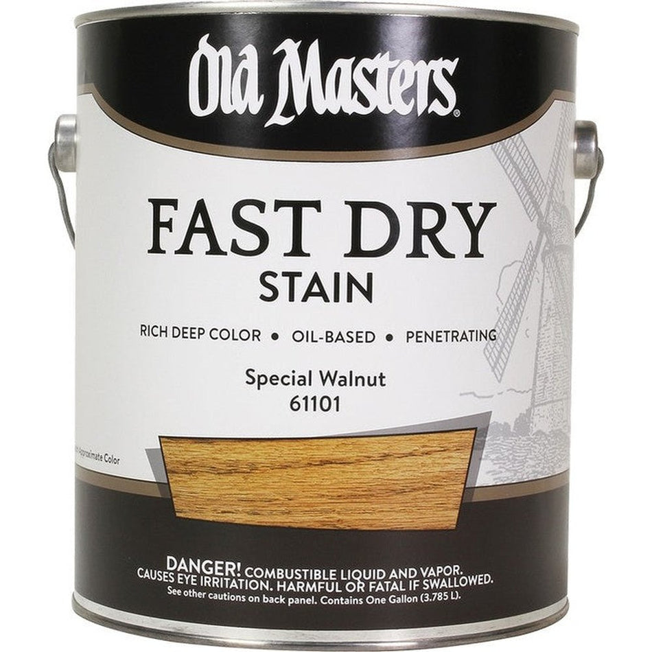 Old Masters 61101 Fast Dry Stain, 1 Gallon, Special Walnut