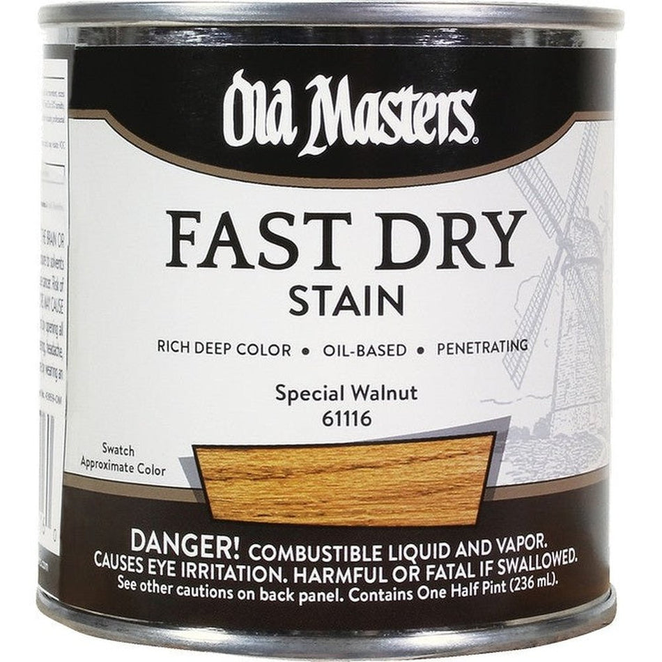 Old Masters 61116 Fast Dry Stain, Half Pint, Special Walnut