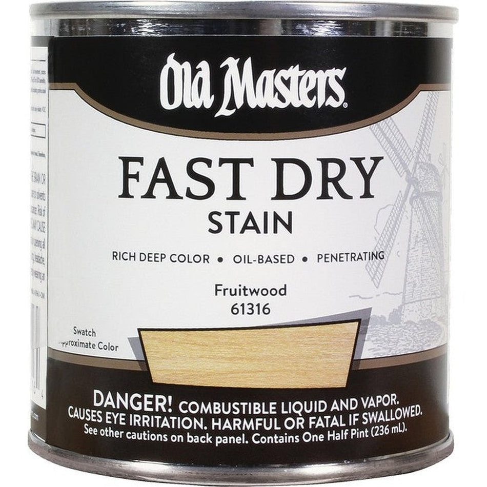 Old Masters 61316 Fast Dry Stain, Half Pint, Fruitwood