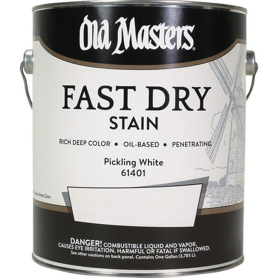 Old Masters 61401 Fast Dry Stain, 1 Gallon, Pickling White