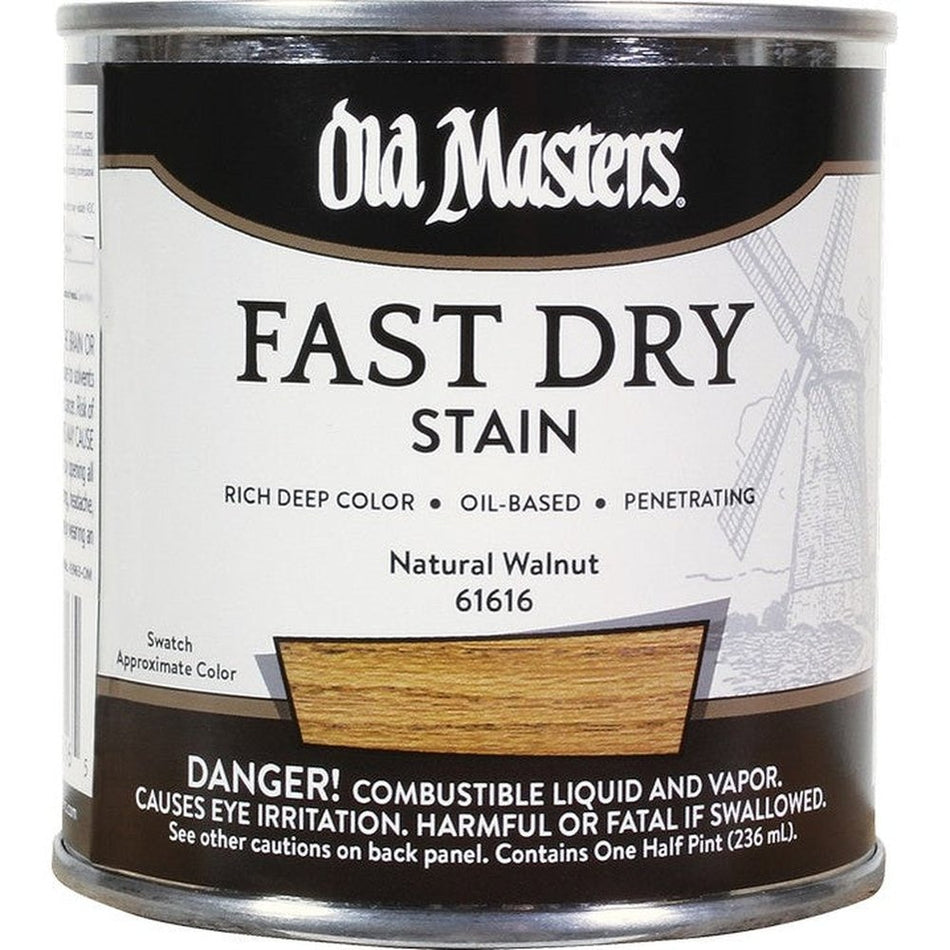 Old Masters 61616 Fast Dry Stain, Half Pint, Natural Walnut