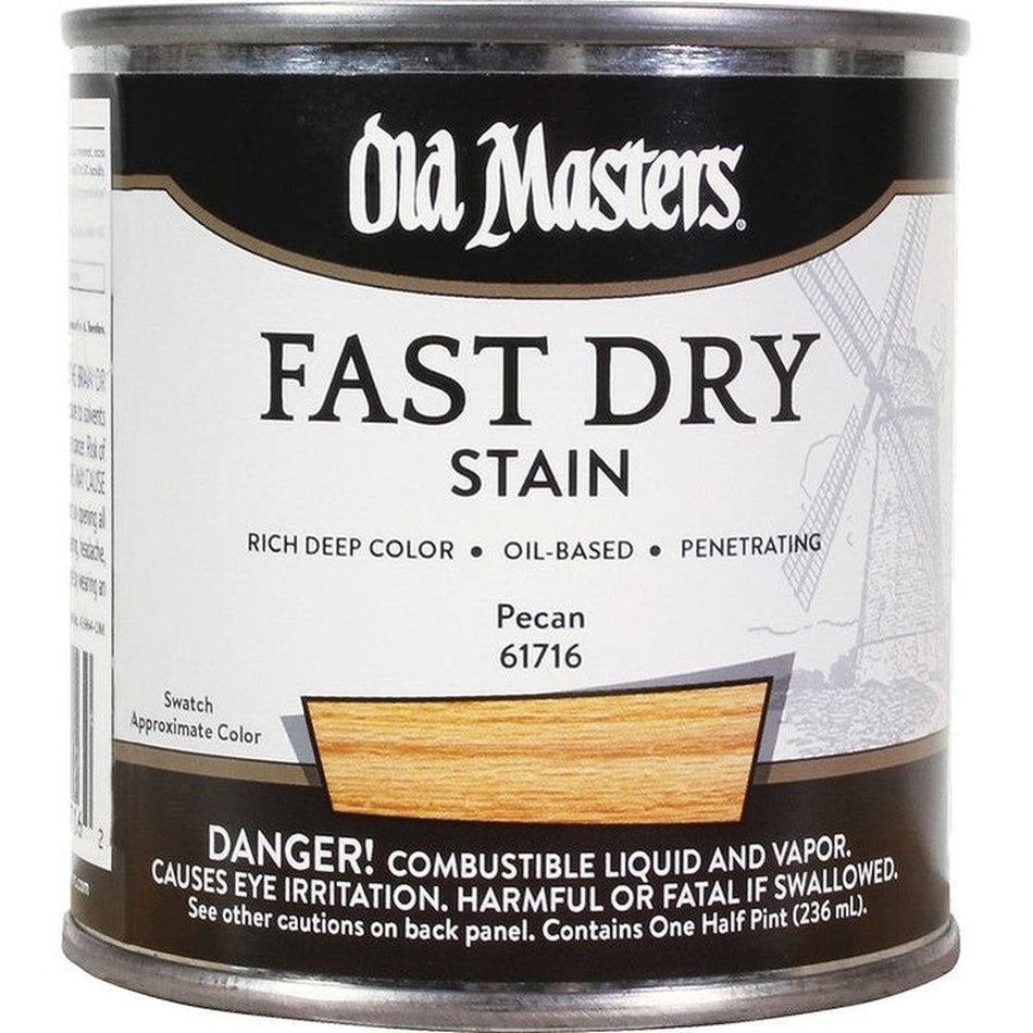 Old Masters 61716 Fast Dry Stain, Half Pint, Pecan