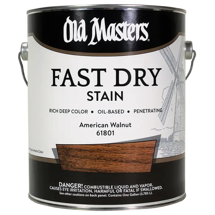 Old Masters 61801 Fast Dry Stain, 1 Gallon, American Walnut