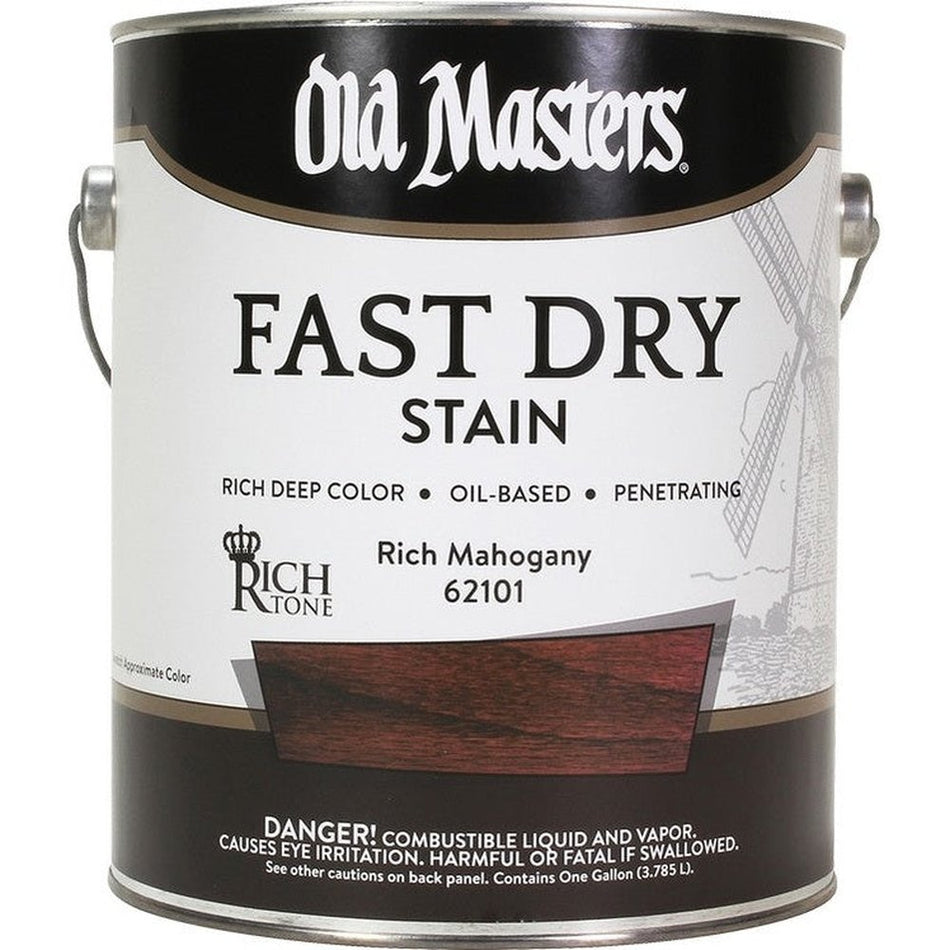 Old Masters 62101 Fast Dry Stain, 1 Gallon, Rich Mahogany