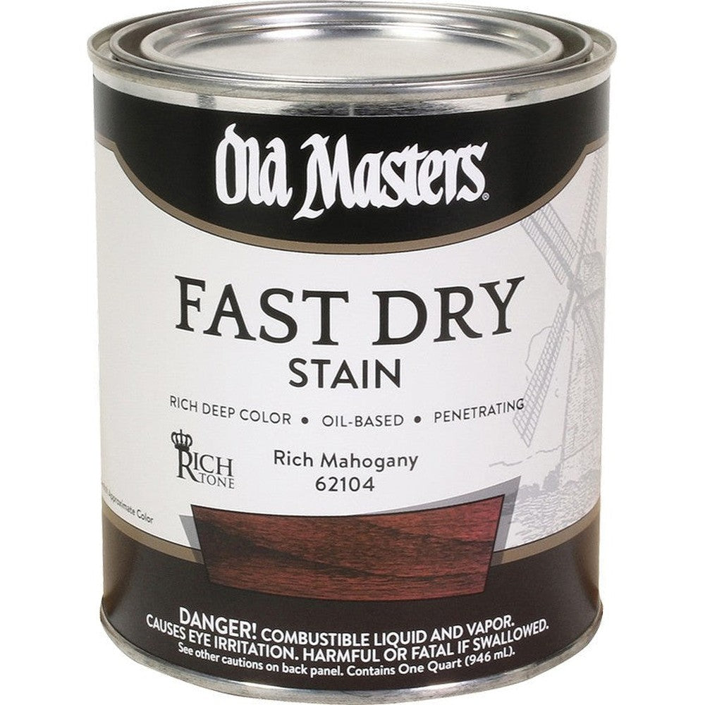 Old Masters 62104 Fast Dry Stain, 1 Quart, Rich Mahogany