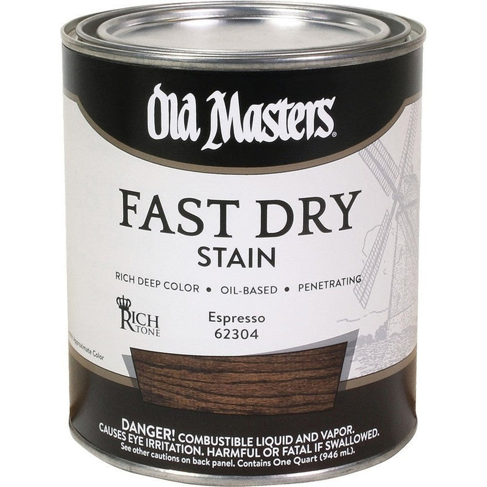 Old Masters 62304 Fast Dry Stain, 1 Quart, Espresso