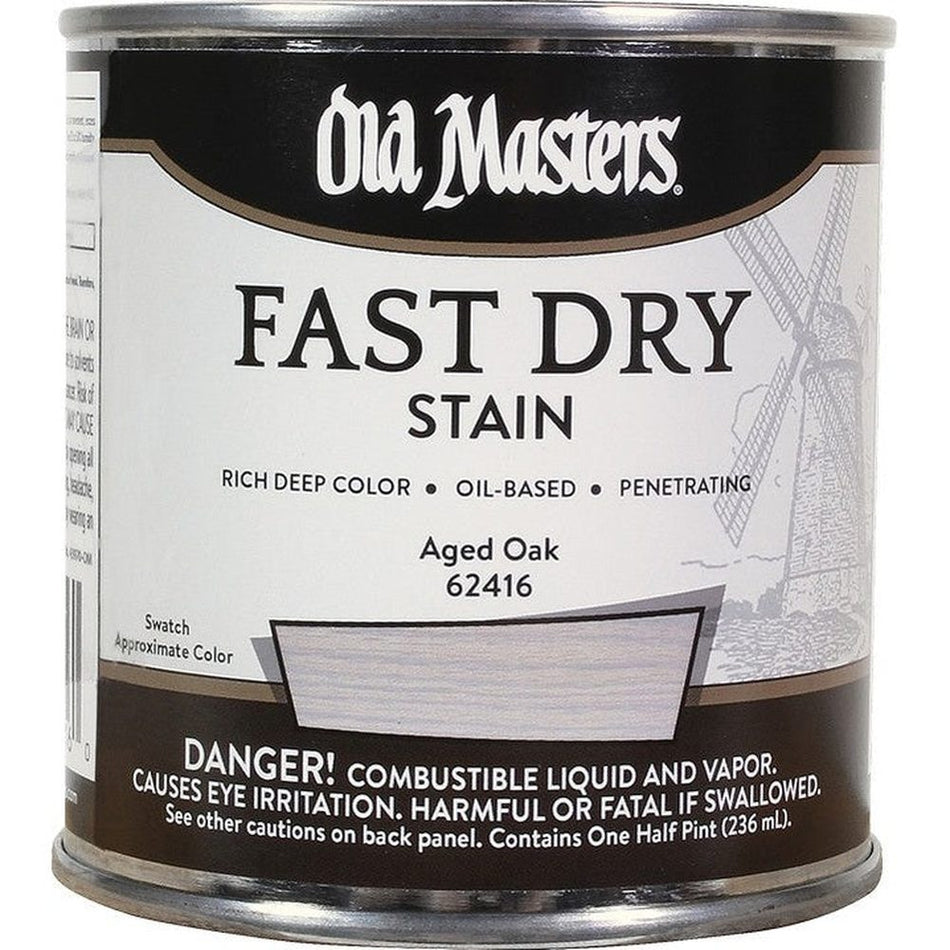 Old Masters 62416 Fast Dry Stain, Half Pint, Aged Oak