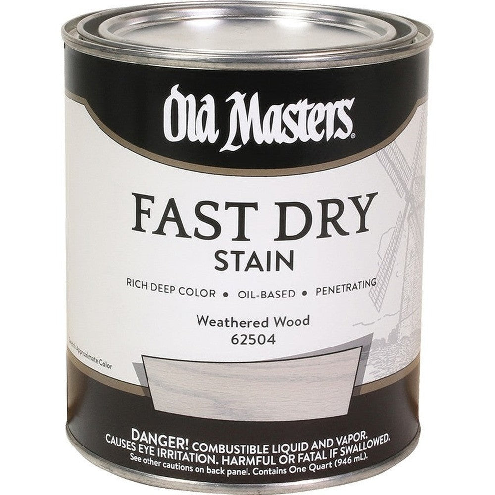 Old Masters 62504 Fast Dry Stain, 1 Quart, Weathered Wood