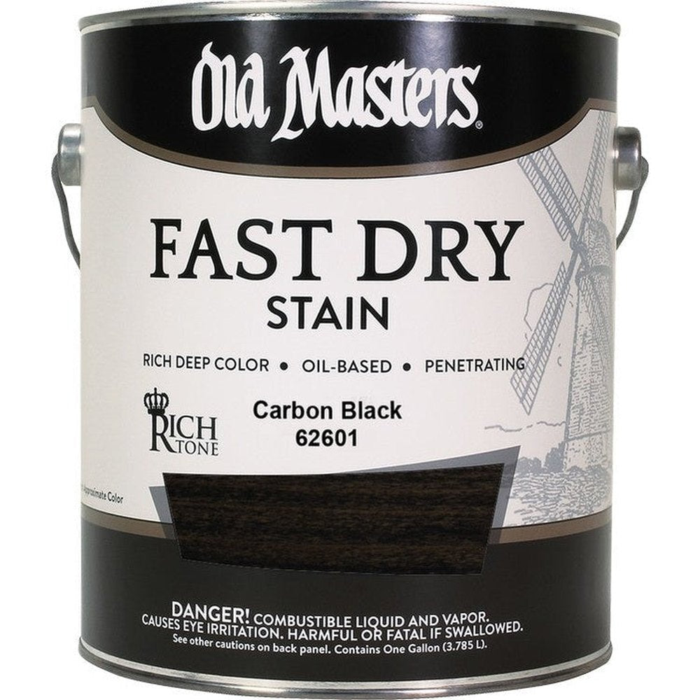 Old Masters 62601 Fast Dry Stain, 1 Gallon, Carbon Black