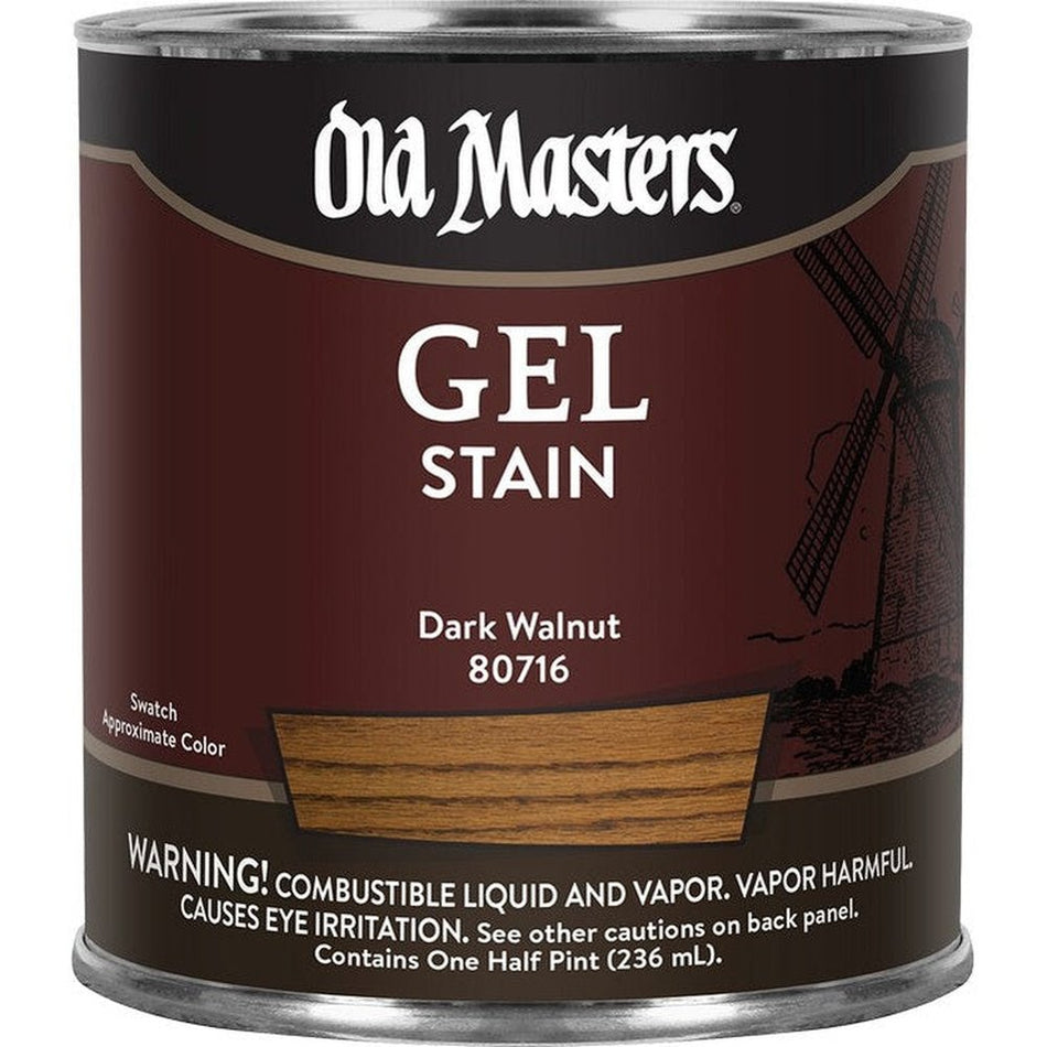 Old Masters 80716 Gel Stain, One Half Pint, Dark Walnut