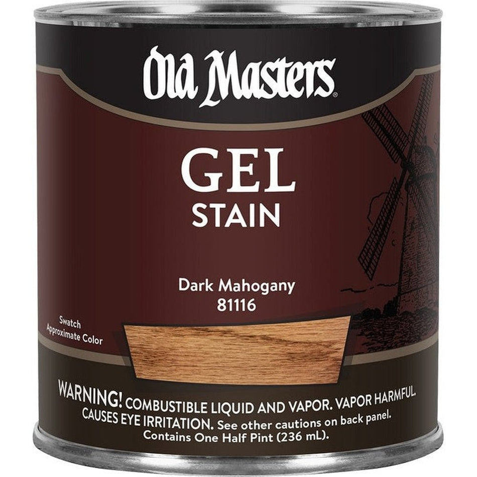 Old Masters 81116 Gel Stain, One Half Pint, Dark Mahogany