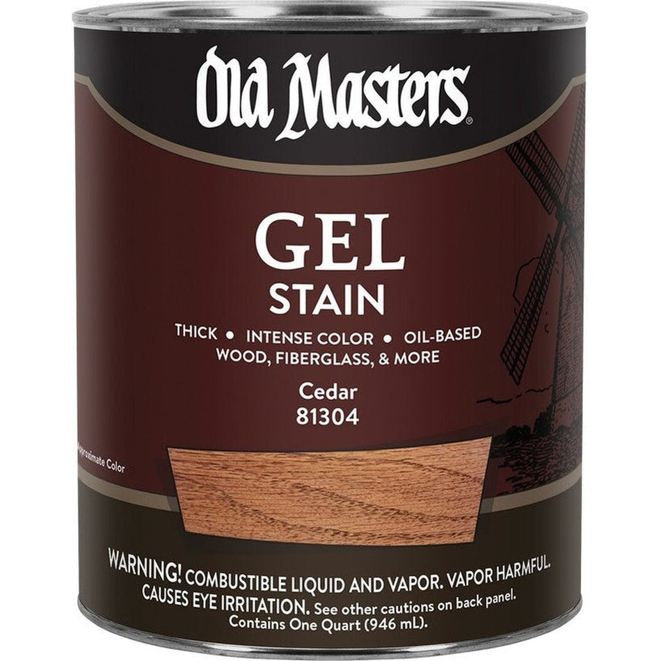 Old Masters 81304 Gel Stain, One Quart, Cedar
