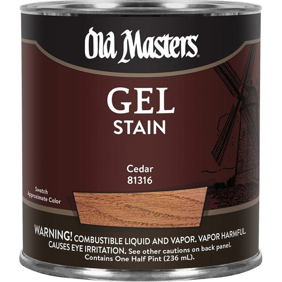 Old Masters 81316 Gel Stain, One Half Pint, Cedar