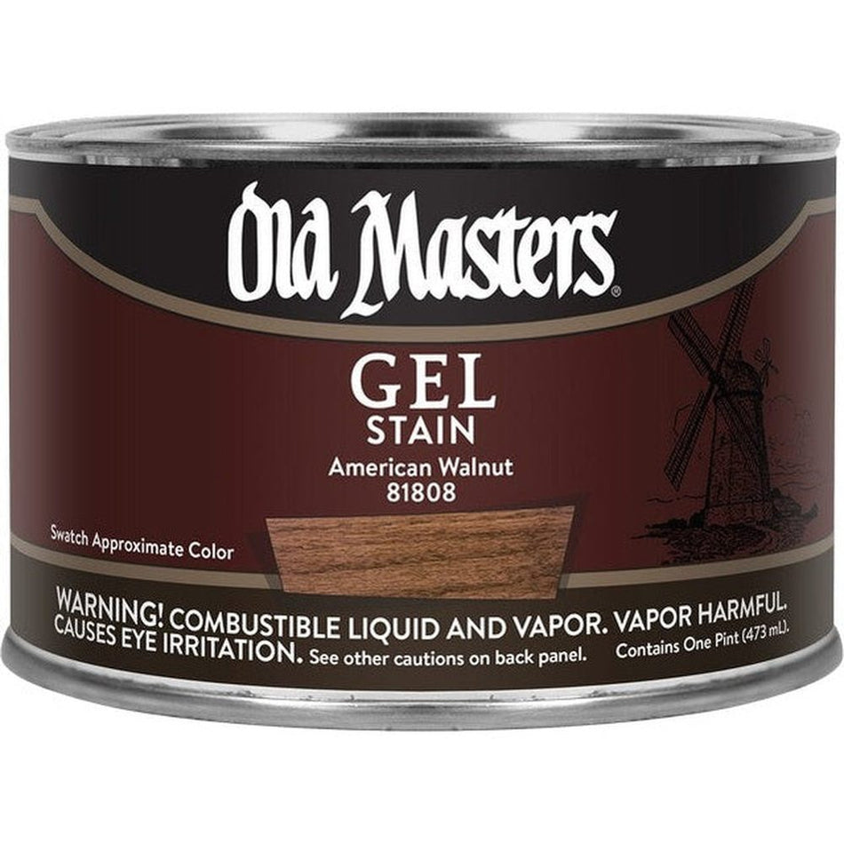 Old Masters 81808 Gel Stain, One Pint, American Walnut