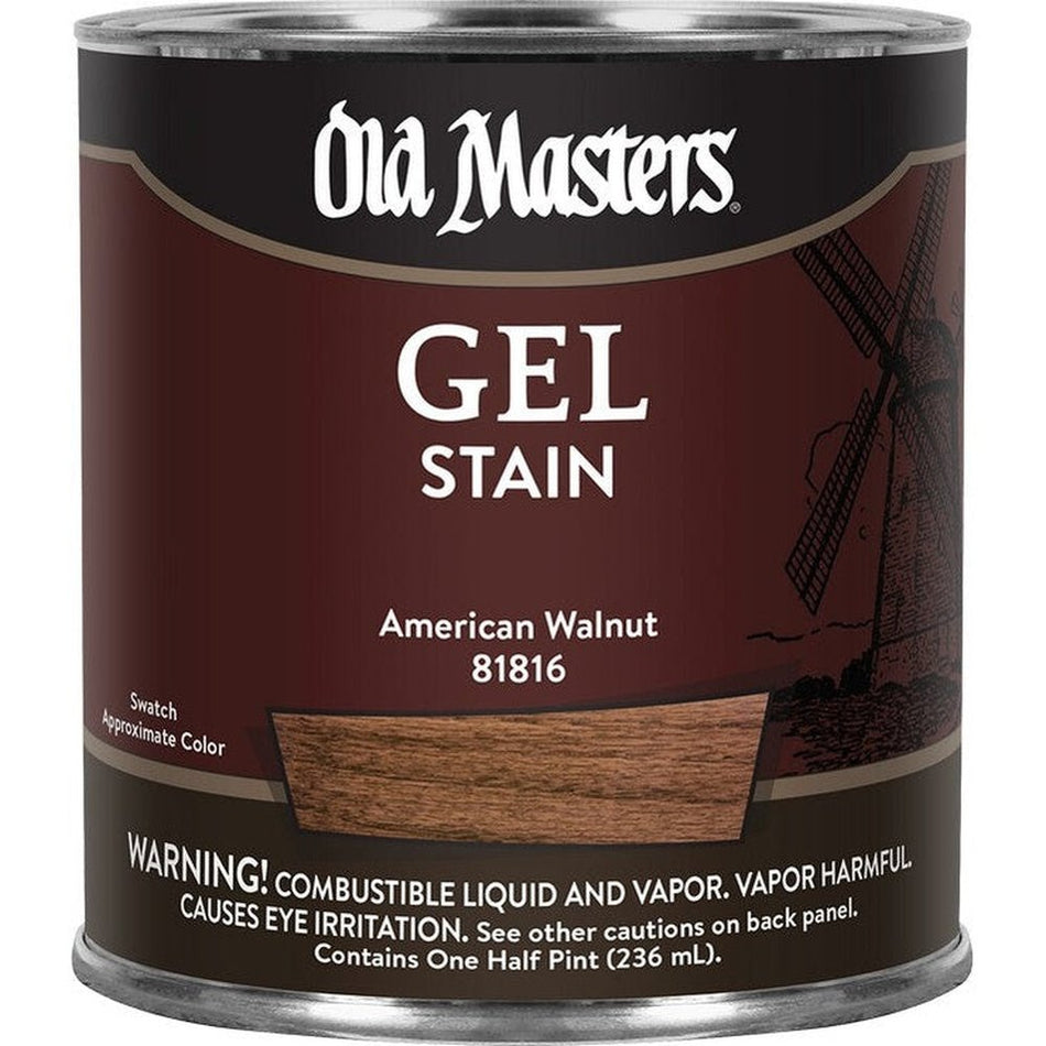 Old Masters 81816 Gel Stain, One Half Pint, American Walnut