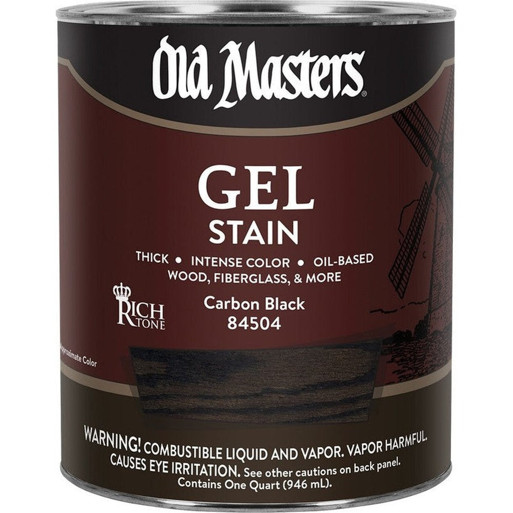 Old Masters 84504 Gel Stain, One Quart, Carbon Black