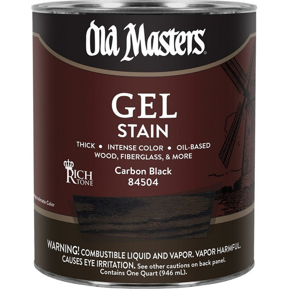 Old Masters 84504 Gel Stain, One Quart, Carbon Black