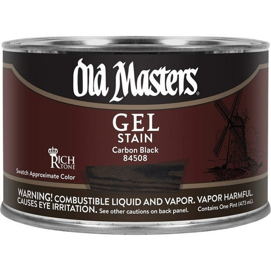 Old Masters 84508 Gel Stain, One Pint, Carbon Black