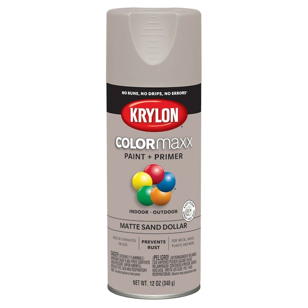 Krylon K05600007 COLORmaxx Spray Paint, Matte Sand Dollar, 12 oz.