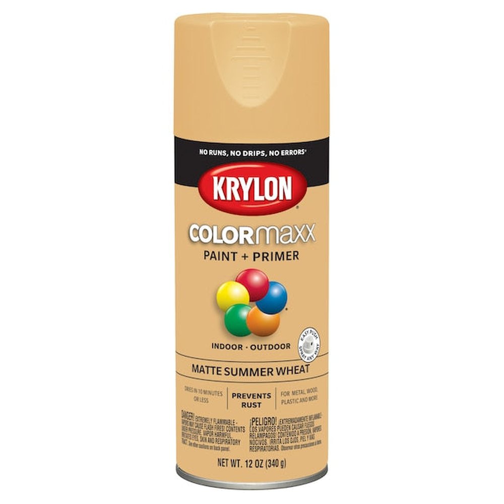 Krylon K05595007 COLORmaxx Spray Paint, Matte Summer Wheat, 12 oz.