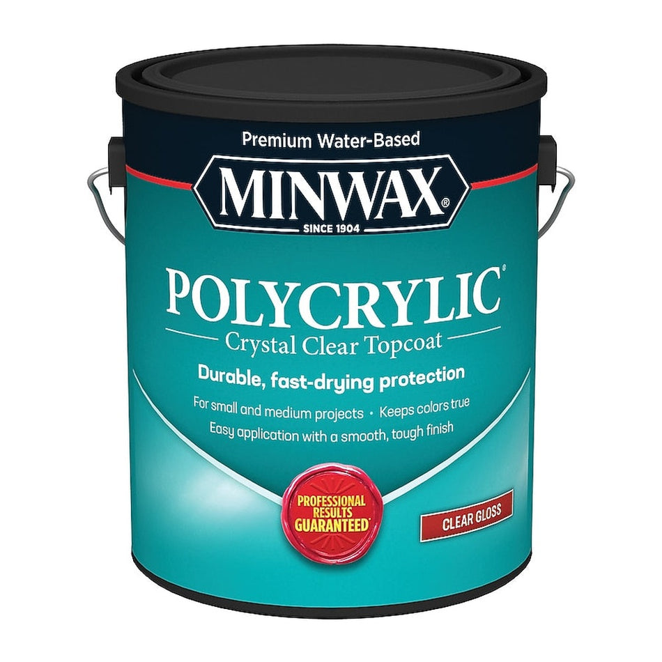 Minwax 15555000 1 Gallon Clear Gloss Water Based Polycrylic Protective Finish