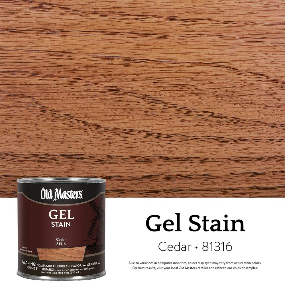 Old Masters 81316 Gel Stain, One Half Pint, Cedar