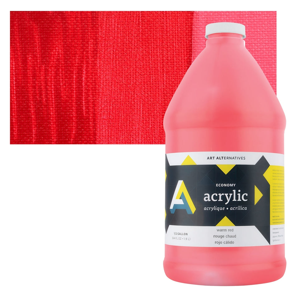 Art Alternatives 09479-3061 Economy Acrylic, Half Gallon Bottle, Warm Red
