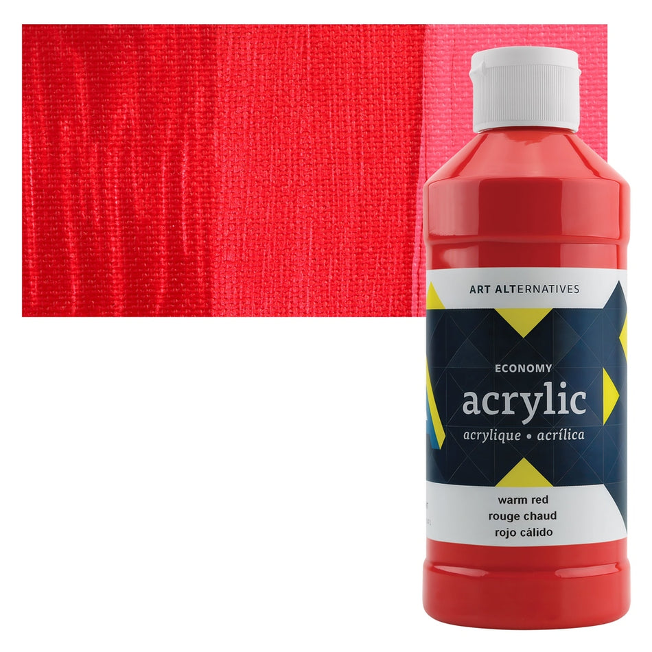 Art Alternatives 09479-3065 Economy Acrylic, Pint Bottle, Warm Red