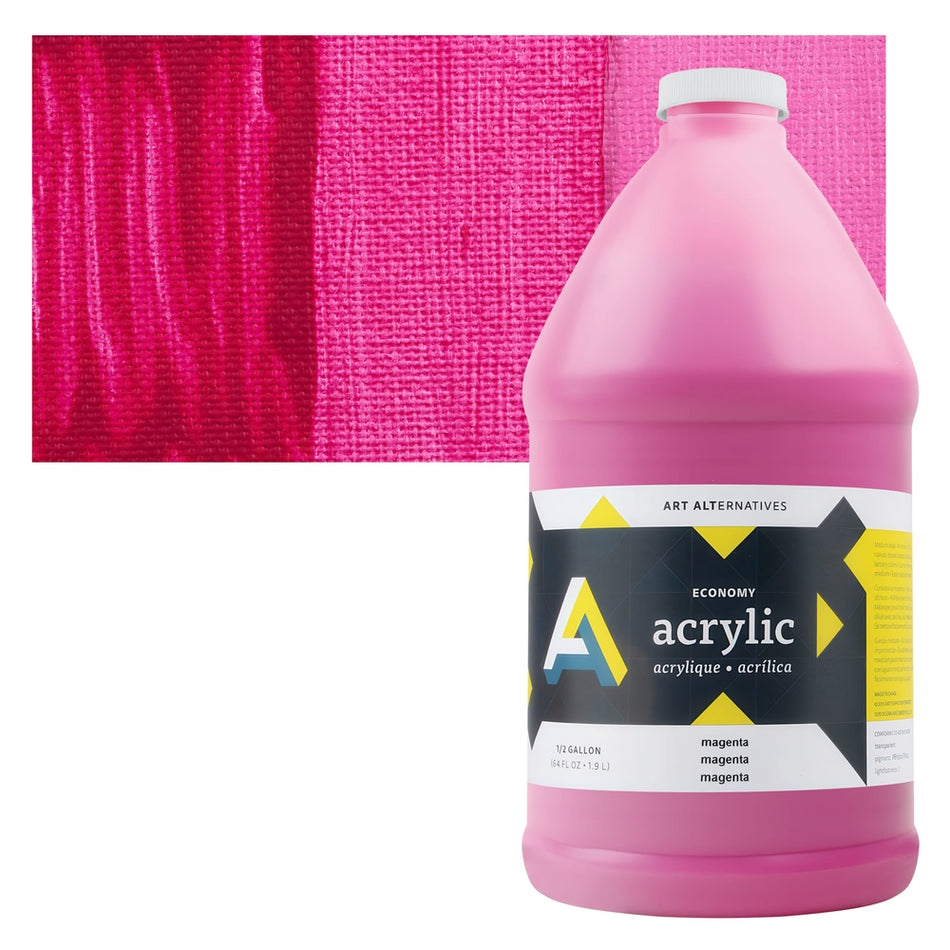 Art Alternatives 09479-3101 Economy Acrylic, Half Gallon Bottle, Magenta