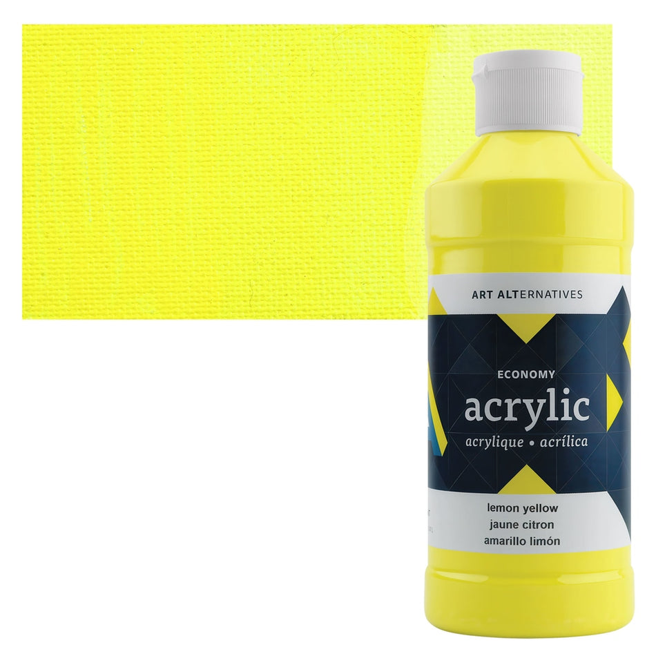 Art Alternatives 09479-4015 Economy Acrylic, Pint Bottle, Lemon Yellow