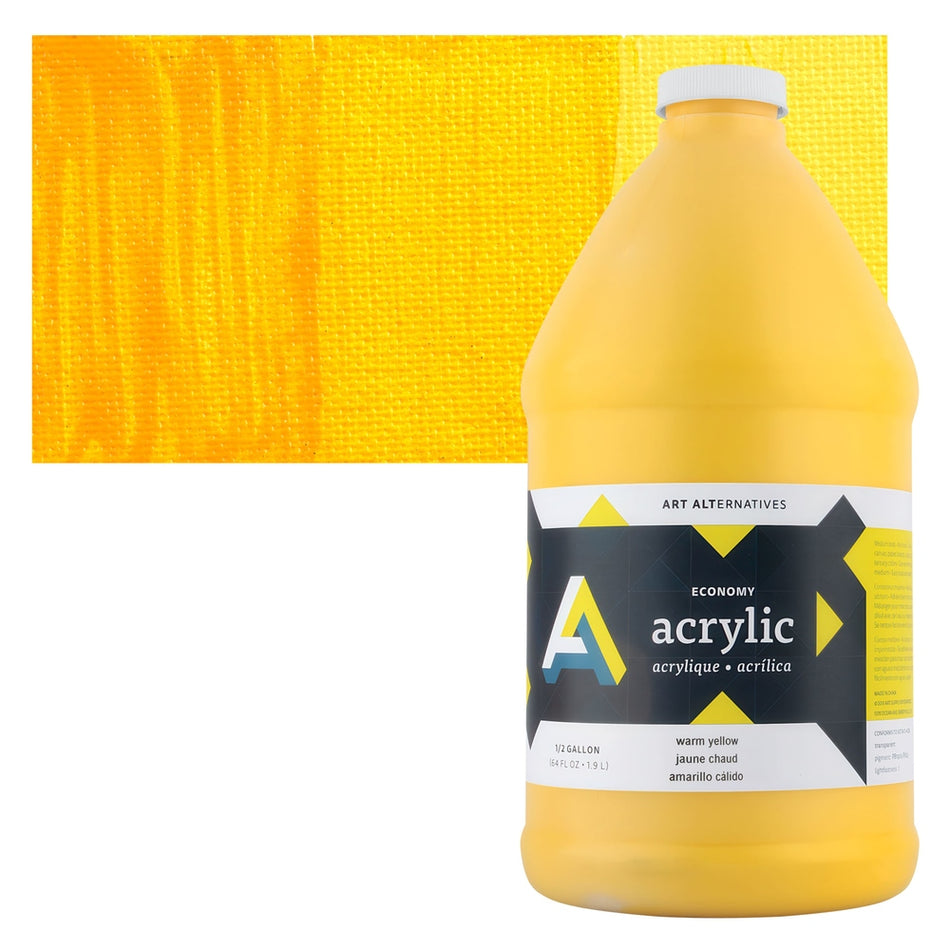 Art Alternatives 09479-4051 Economy Acrylic, Half Gallon Bottle, Warm Yellow