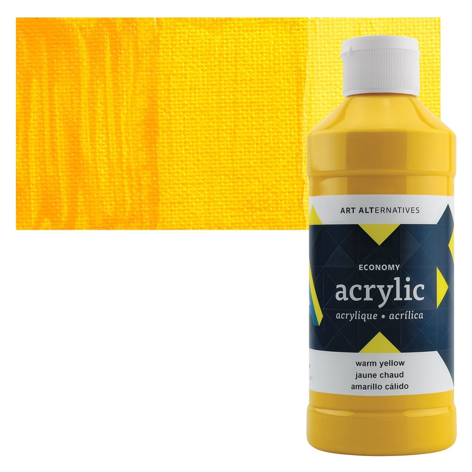 Art Alternatives 09479-4055 Economy Acrylic, Pint Bottle, Warm Yellow