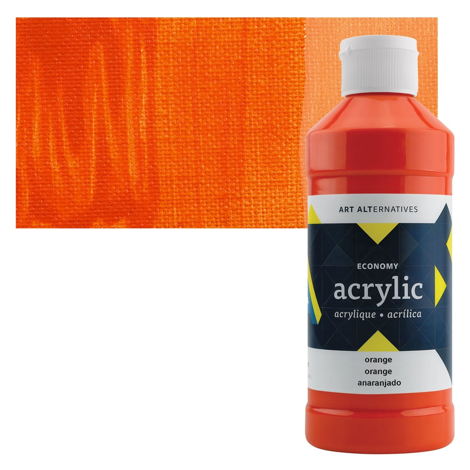 Art Alternatives 09479-4515 Economy Acrylic, Pint Bottle, Orange