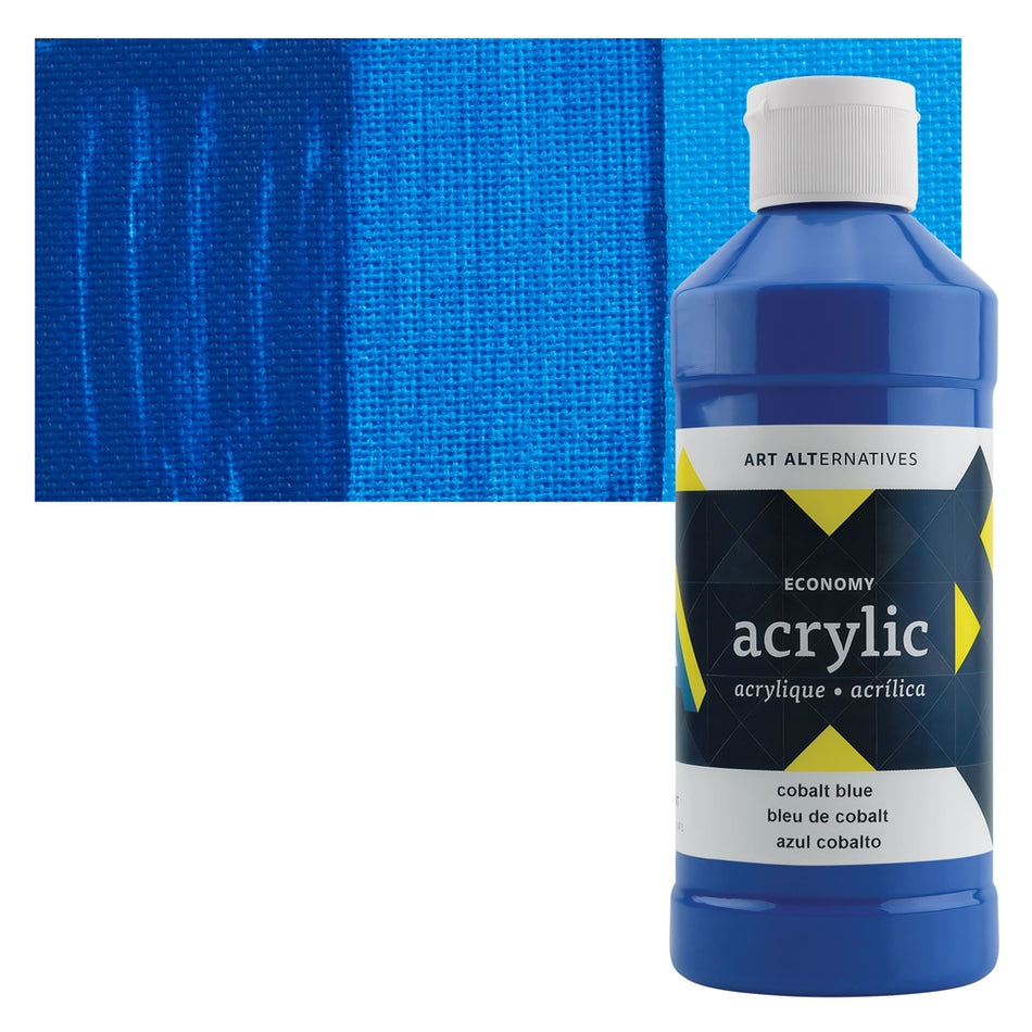 Art Alternatives 09479-5155 Economy Acrylic, Pint Bottle, Cobalt Blue