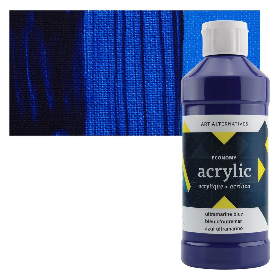 Art Alternatives 09479-5205 Economy Acrylic, Pint Bottle, Ultramarine Blue