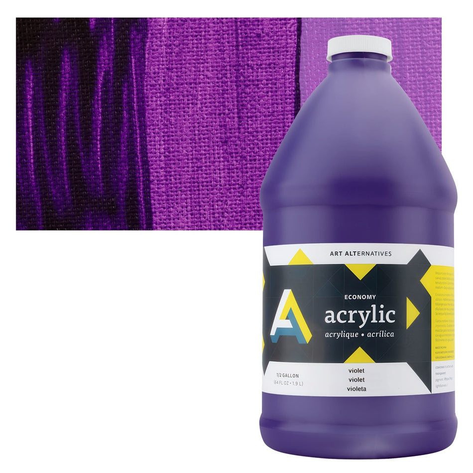 Art Alternatives 09479-6511 Economy Acrylic, Half Gallon Bottle, Violet