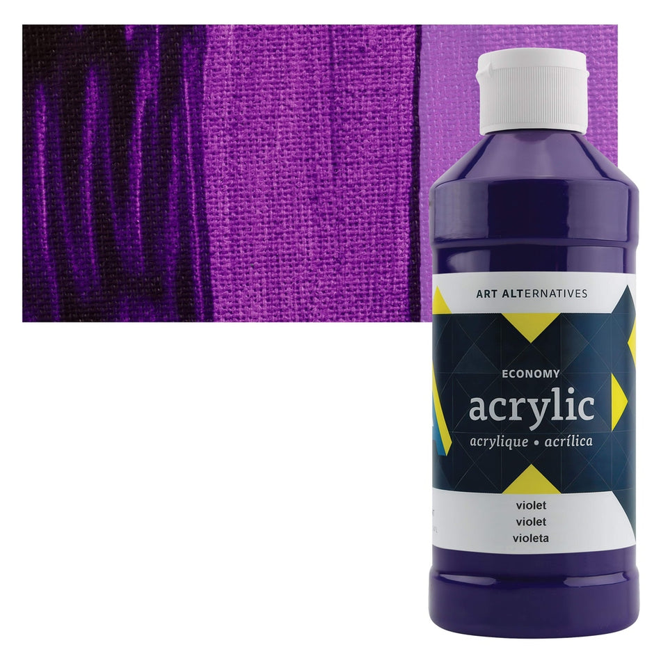 Art Alternatives 09479-6515 Economy Acrylic, Pint Bottle, Violet