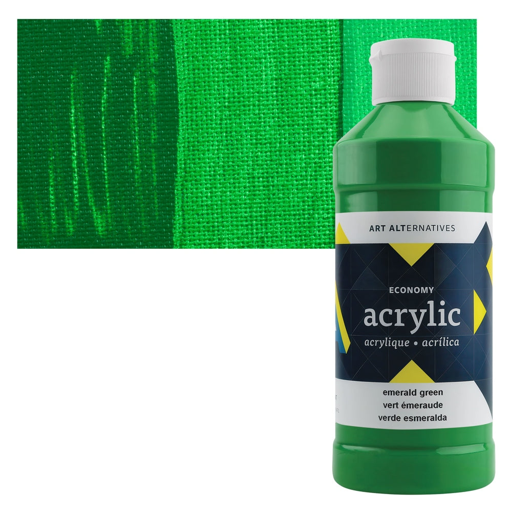 Art Alternatives 09479-7205 Economy Acrylic, Pint Bottle, Emerald Green