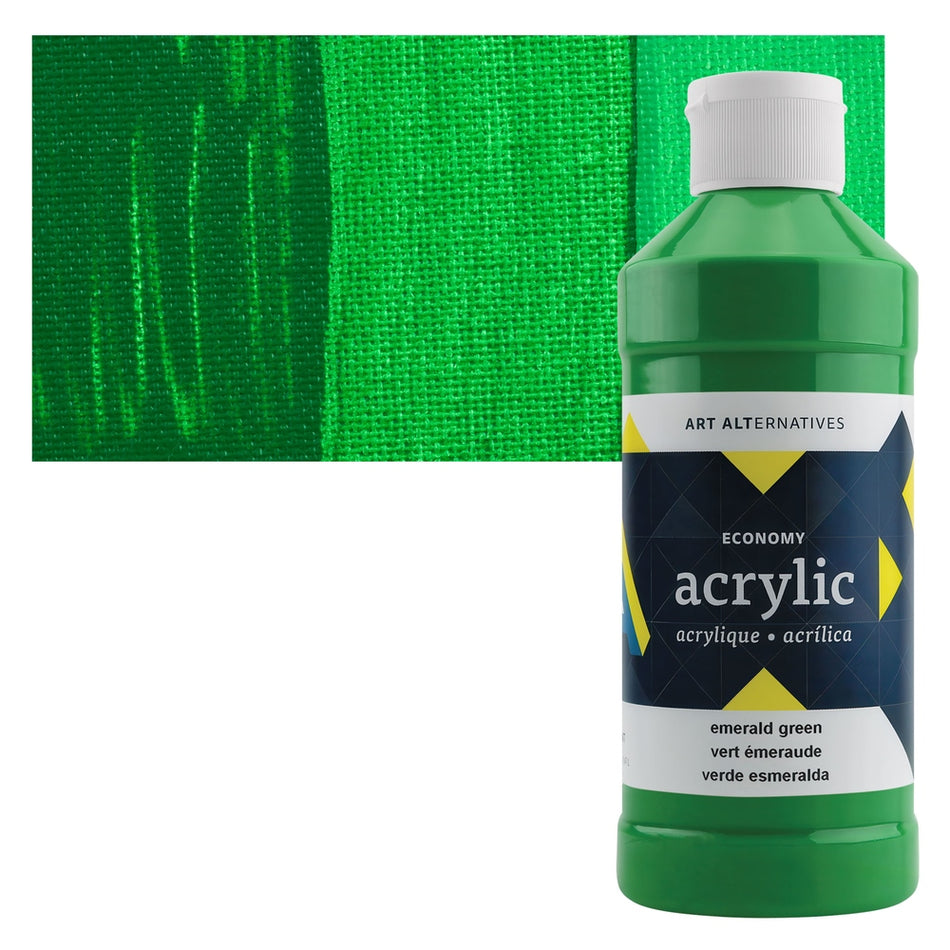 Art Alternatives 09479-7205 Economy Acrylic, Pint Bottle, Emerald Green
