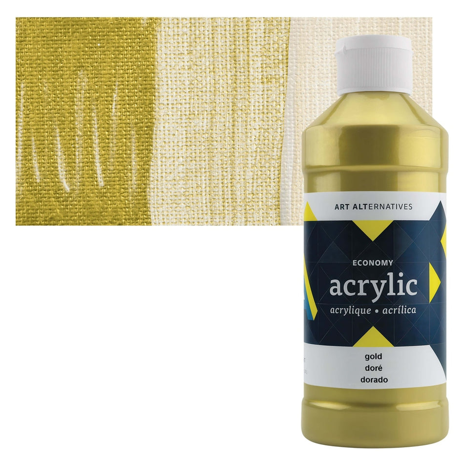 Art Alternatives 09479-9005 Economy Acrylic, Pint Bottle, Gold