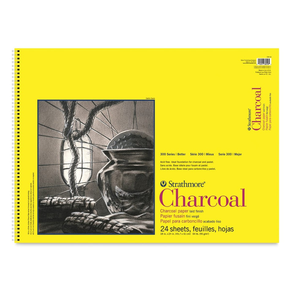 Strathmore 10207-0009 300 Series Charcoal Pad - 18" × 24", 24 Sheets