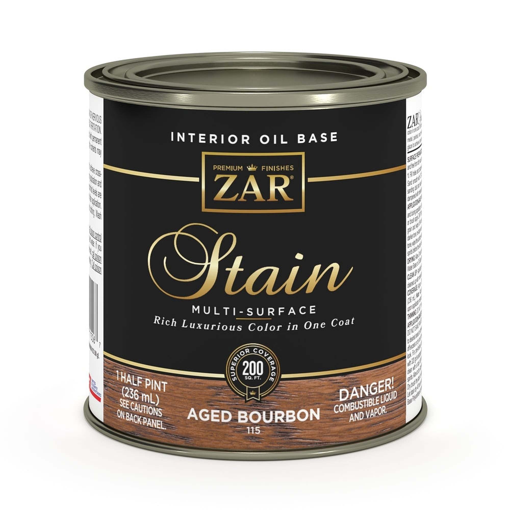 Sika 831093 Zar Interior Oil Base Stain, Half Pint, Aged Bourbon